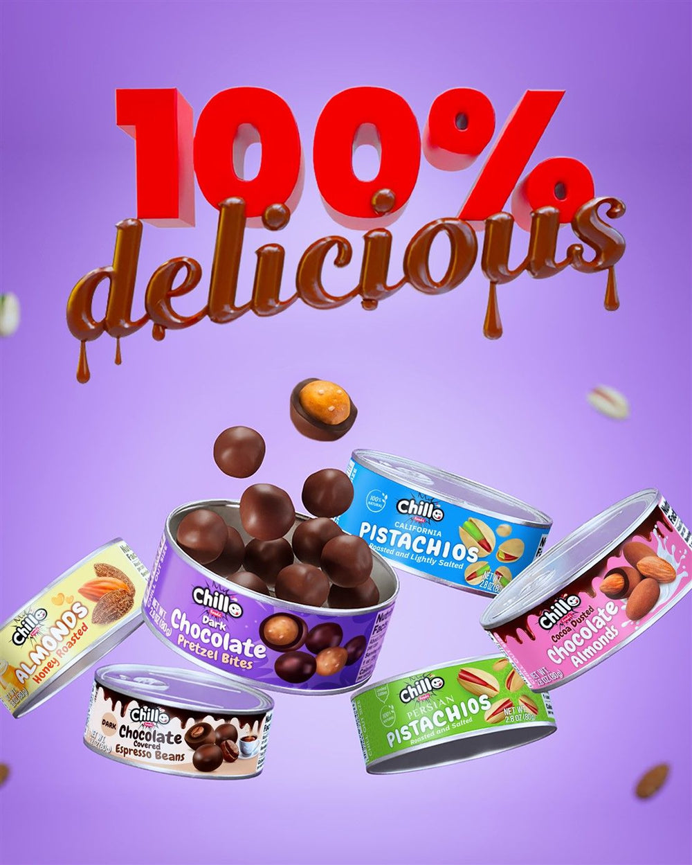 Shilo Candy Chillo Foods - Chocolate Snacks & Fresh Nuts | Yummy Snacks In the Can ...