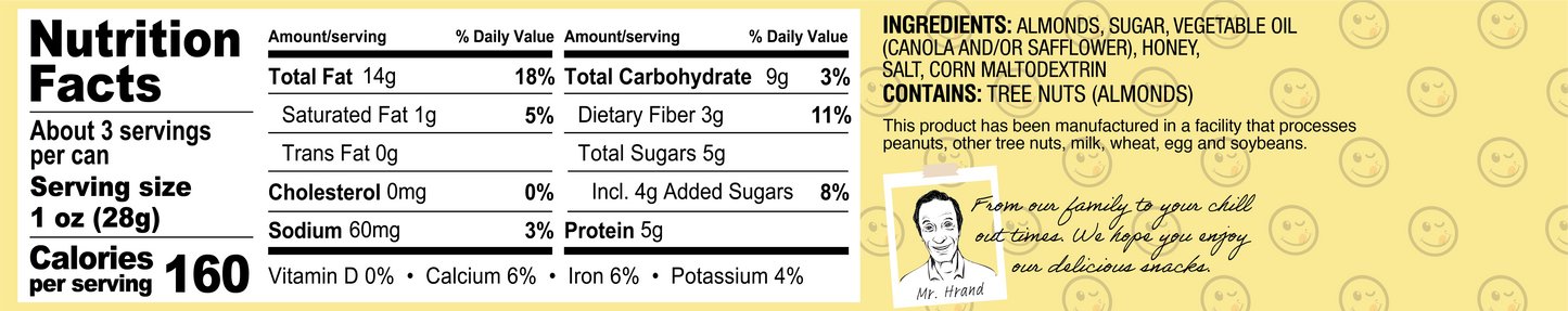 Honey Roasted Almonds Nutrition Facts