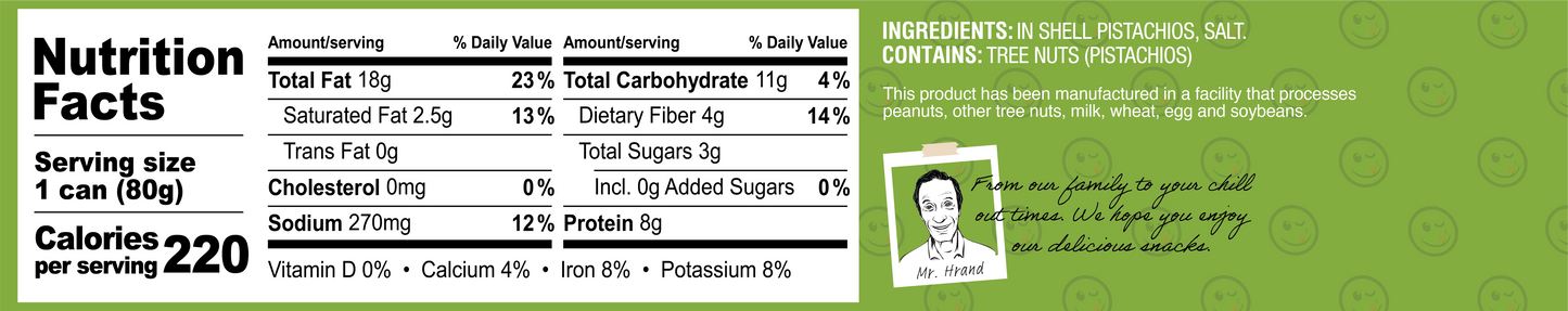 Persian Pistachios Nutrition Facts